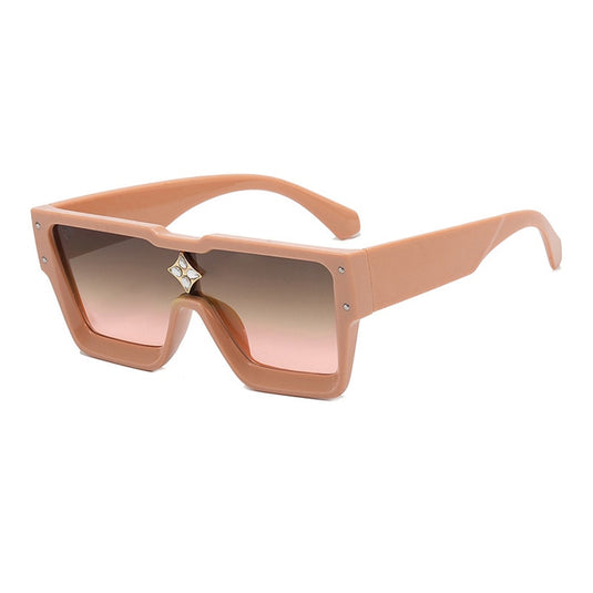 SHAUNA Luxury Crystal Oversized Women Square Sunglasses Trending Shades