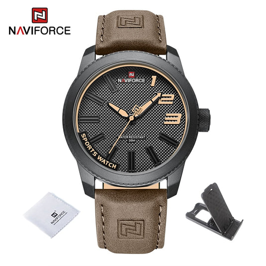 Luxury men's watch 2022NAVIFORCE Water Resistant, Shock Resistant Green Clock