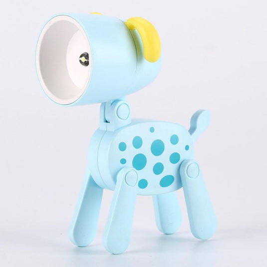 LED Night Light Mini Folding Desk Lamp Cute Pet Lights Dog Deer Dinosaur Flower Portable Night Light Student Living Room Decor