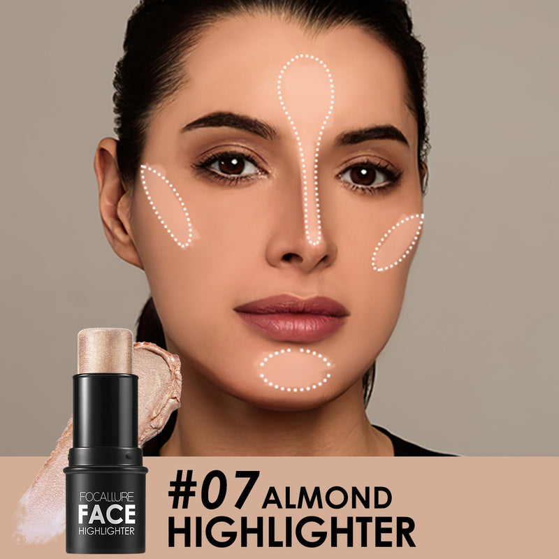 Load image into Gallery viewer, FOCALLURE makeup shimmer highlighter contour &amp; bronzer creamy shimmer powder glitter contour stick
