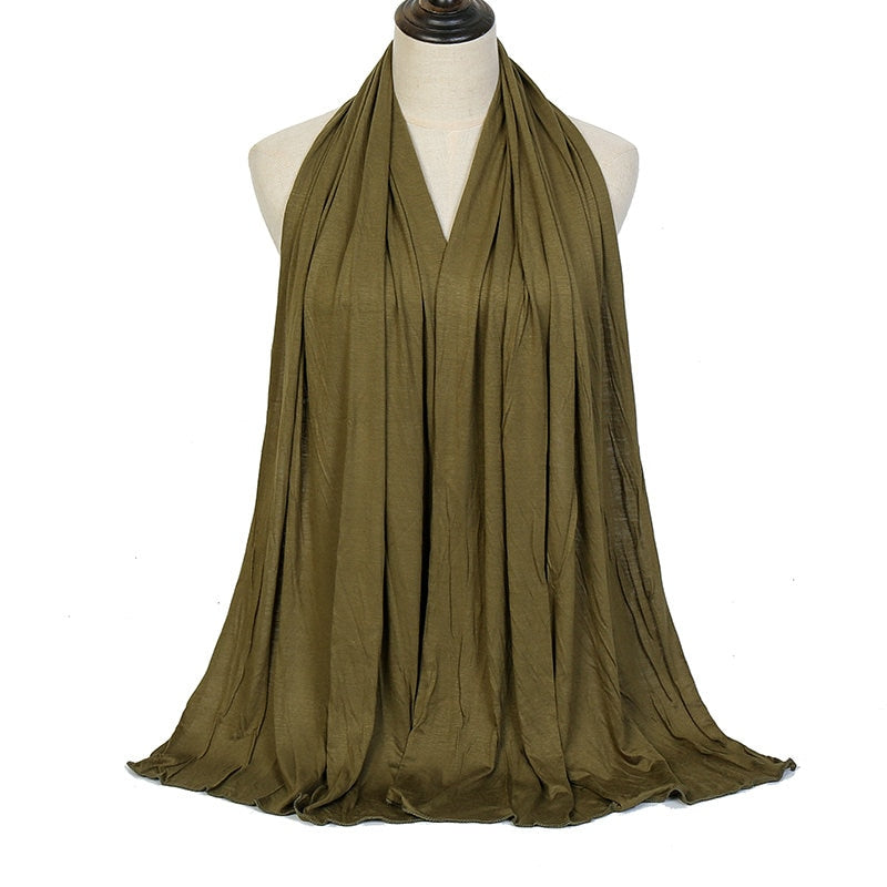 Load image into Gallery viewer, Cotton jersey scarf and veil Suitable for Muslim women soft and cottony elegant and covert all the colors
