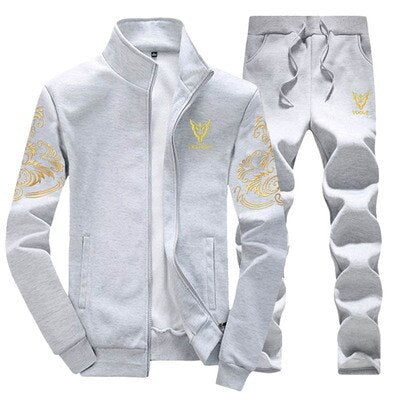 Men's polyester tracksuit is suitable for sports in spring and is elegant