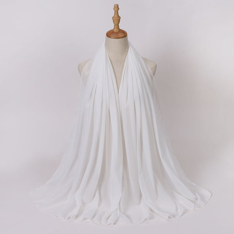 Load image into Gallery viewer, Chiffon scarf and hijab for Muslim women smooth with turban all  colors
