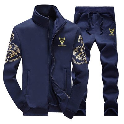 Men's polyester tracksuit is suitable for sports in spring and is elegant