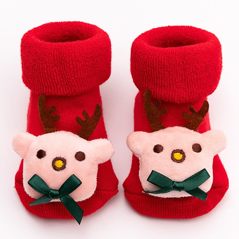 Load image into Gallery viewer, Soft socks for newborns Made of cotton, non-slip Suitable for Christmas

