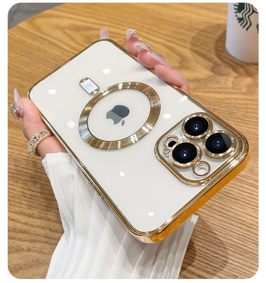 Stylish silicone cover, magnetic charging technology, suitable for all iPhones 7_colors