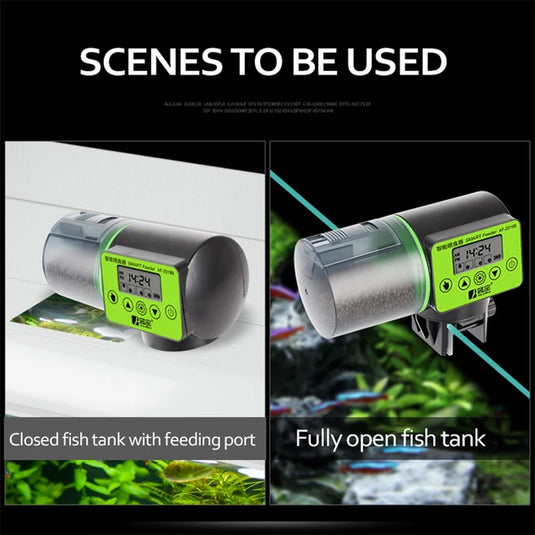 fish feeding device 2in 1 smart automatic Placed in the tank to feed the fish permanently