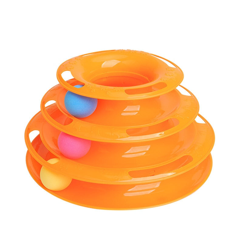 Load image into Gallery viewer, Interactive game for cats For breeding and training cats Disc, rotor and balls in it many shapes
