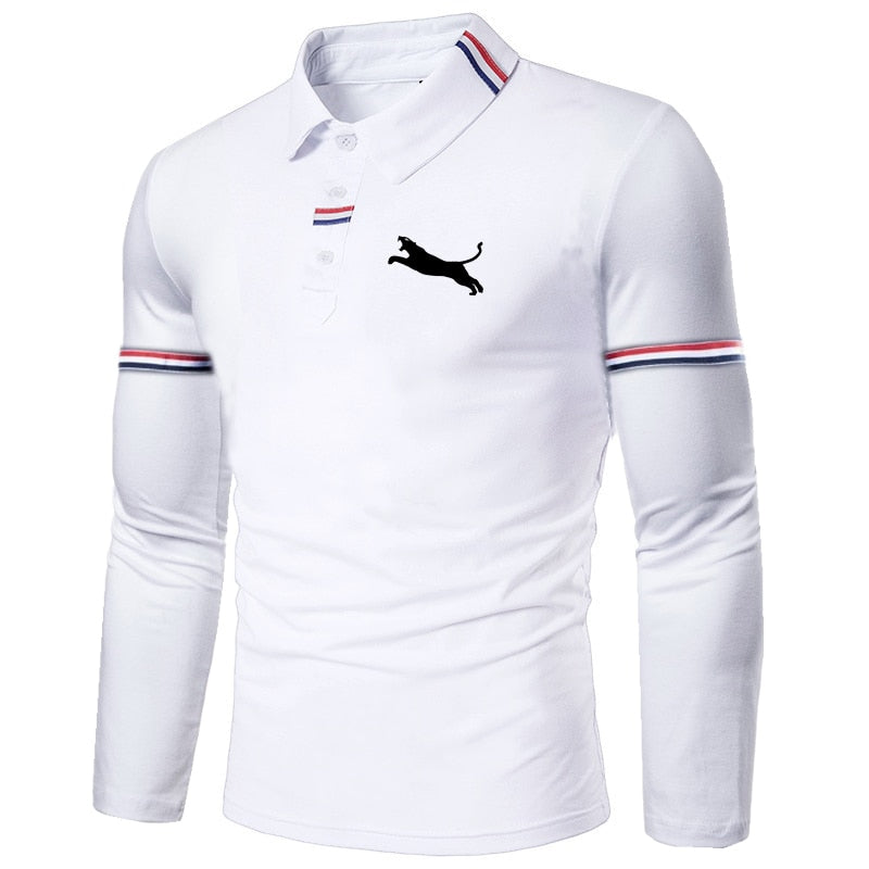 Load image into Gallery viewer, Men's sportwear polo shirt, long sleeves, fits the body
