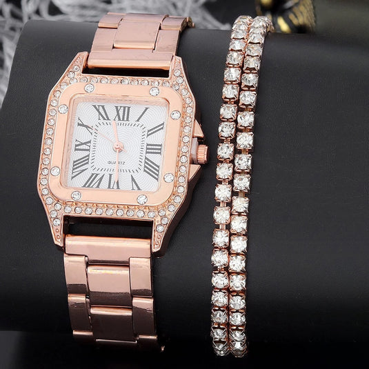 Luxury Women's Quartz Watch With matching accessories for the watch 6_colors