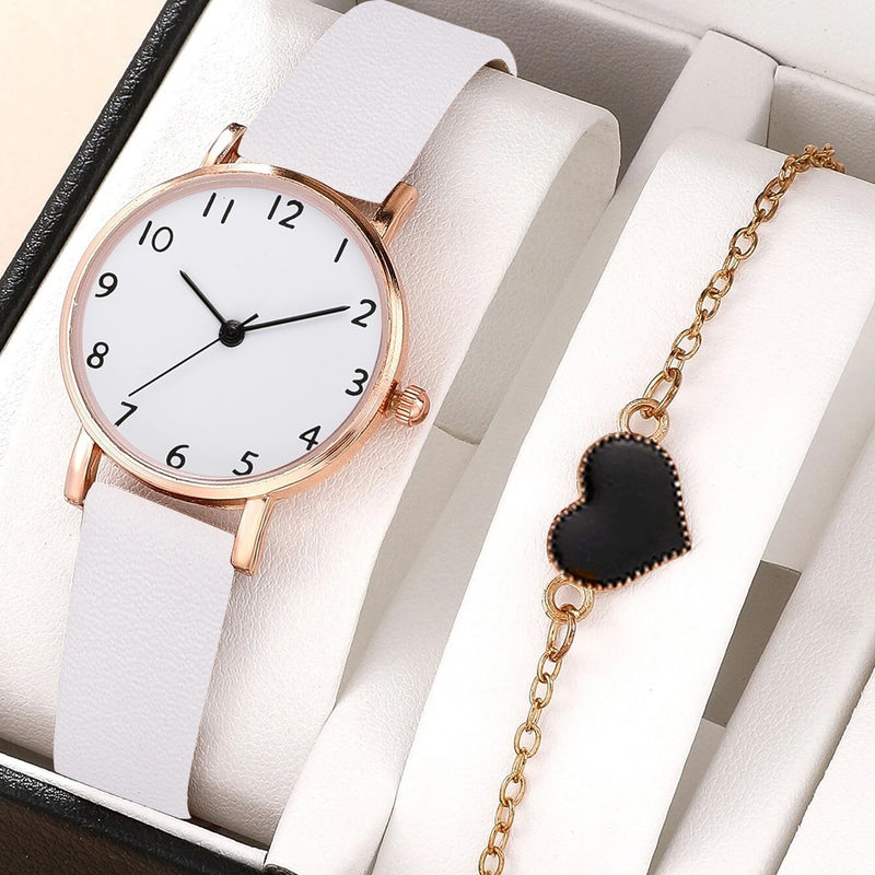 Load image into Gallery viewer, New women's watch 2022 Elegance title leather bracelet Sora looks like a clock
