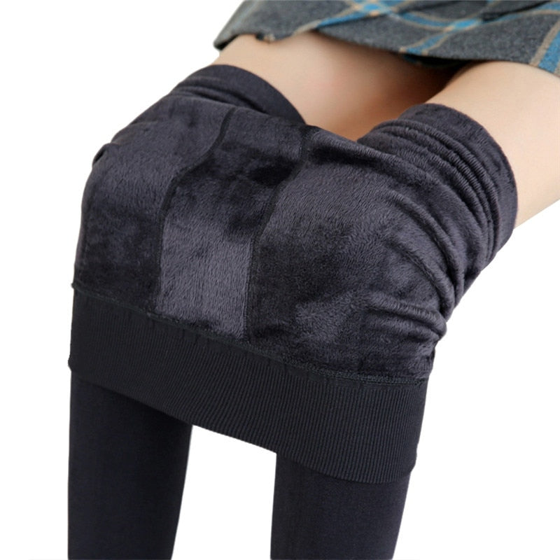 Load image into Gallery viewer, Women's leggings, velvet, high-waisted from the inside, stuffed with fur and beautiful colors.
