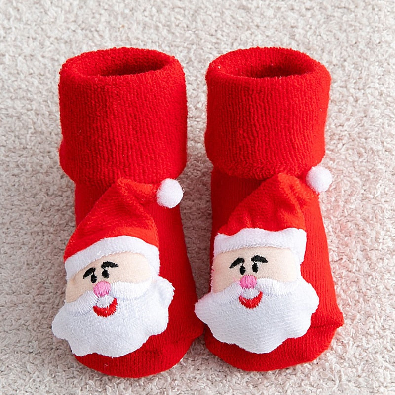 Load image into Gallery viewer, Soft socks for newborns Made of cotton, non-slip Suitable for Christmas
