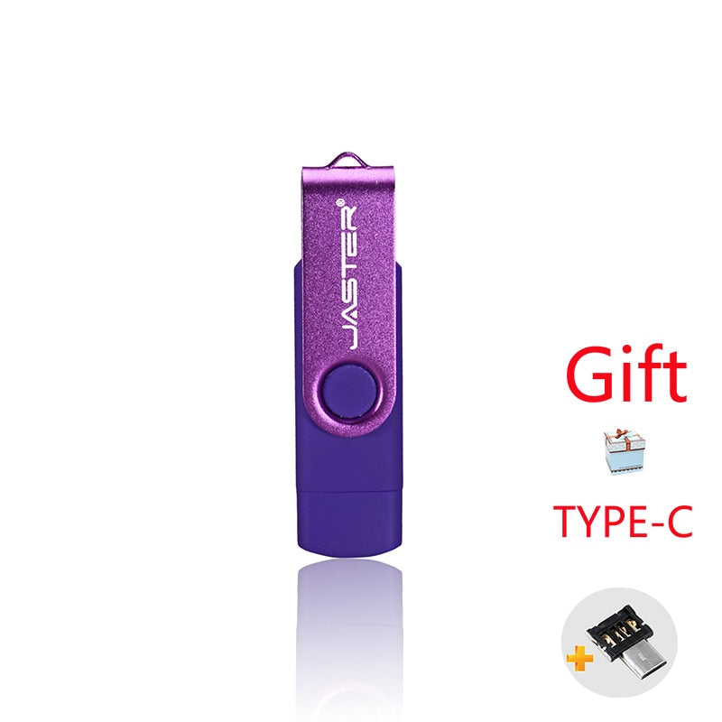 Load image into Gallery viewer, JASTER high speed usb flash You can not connect to it, but to the computer and to the mobile phone Two storage capacity: 2GB_64_GB assorted colors
