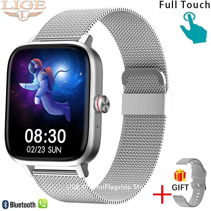 Load image into Gallery viewer, Smart watch for women, works with Bluetooth, for all mobile systems IOS, ANDROID, water resistant
