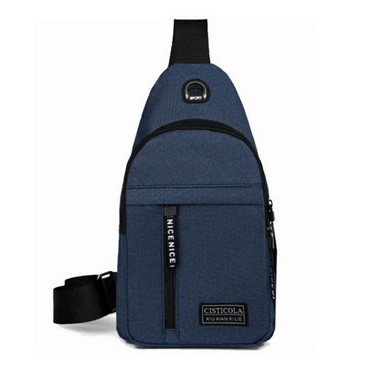 Luxury men's back bag  For school and university use Placed on one shoulder It has a mobile charger 15 colors