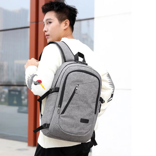 Men's Anti-theft Back bag With Password. Lock 15.6 Inch Laptop Backpack With Usb