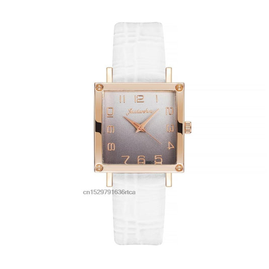 Luxury women's watches, leather bracelet square shape 2022 Fashion gradient colors