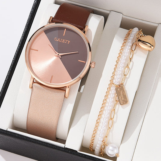 New women's watch 2022 Elegance title leather bracelet Sora looks like a clock