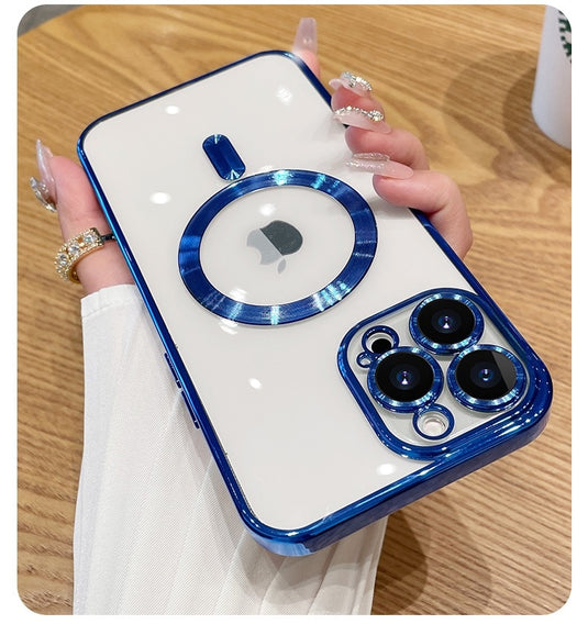 Stylish silicone cover, magnetic charging technology, suitable for all iPhones 7_colors