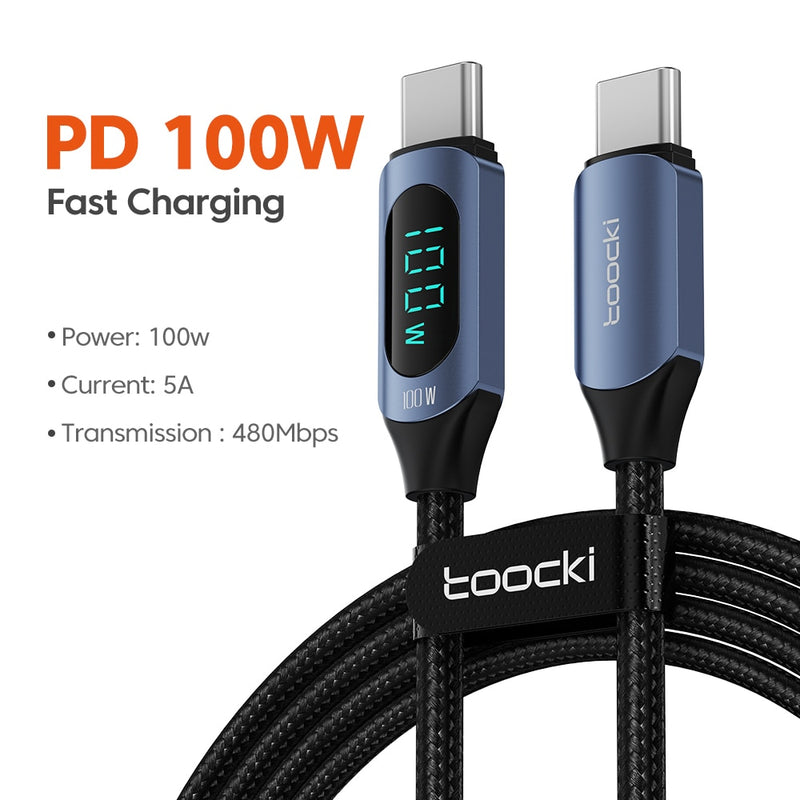 Load image into Gallery viewer, USB charger cable, fast, suitable for all USB-enabled phones, charger has electronic screen 1m_2m long
