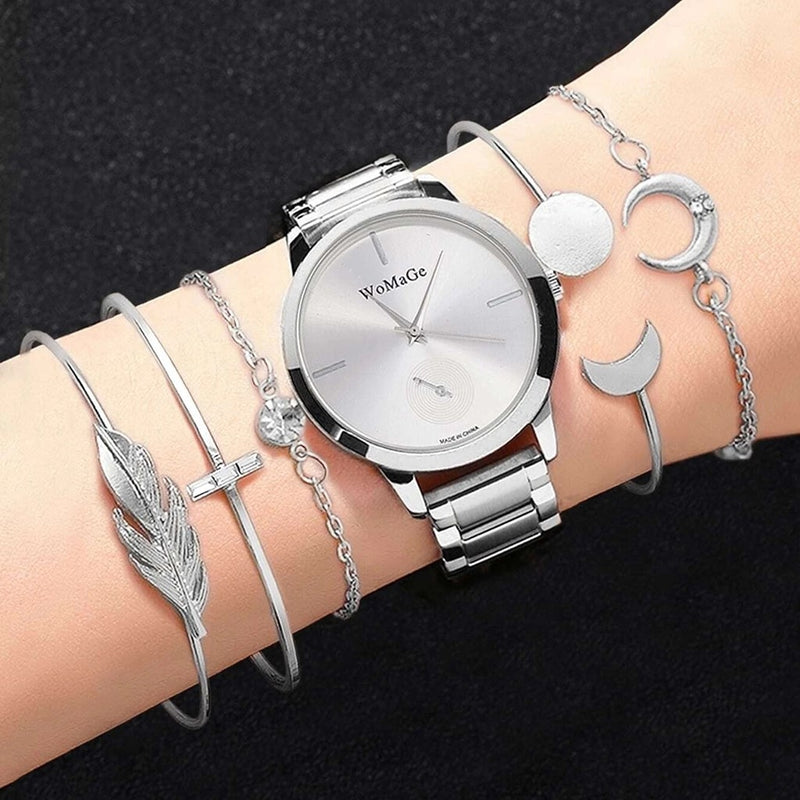 Load image into Gallery viewer, Luxury Women's Quartz Watch With matching accessories for the watch 6_colors
