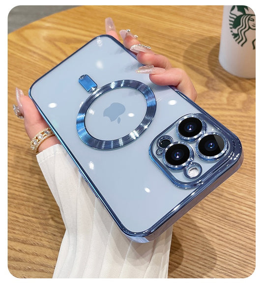 Stylish silicone cover, magnetic charging technology, suitable for all iPhones 7_colors