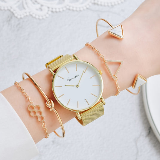 Luxury Women's Quartz Watch With matching accessories for the watch 6_colors