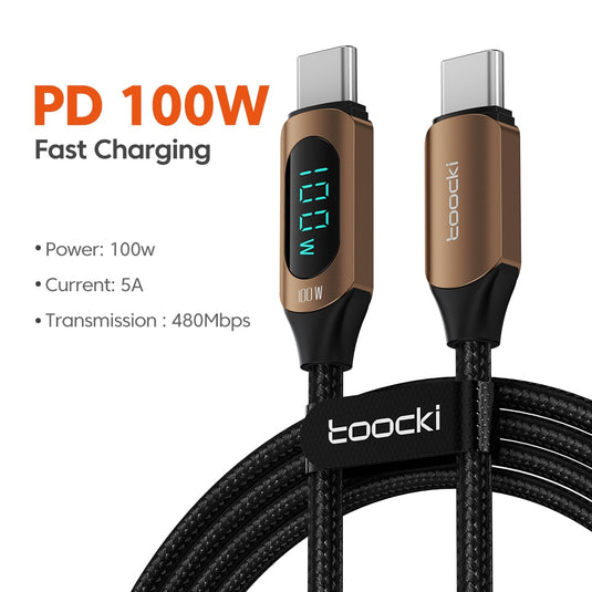 USB charger cable, fast, suitable for all USB-enabled phones, charger has electronic screen 1m_2m long