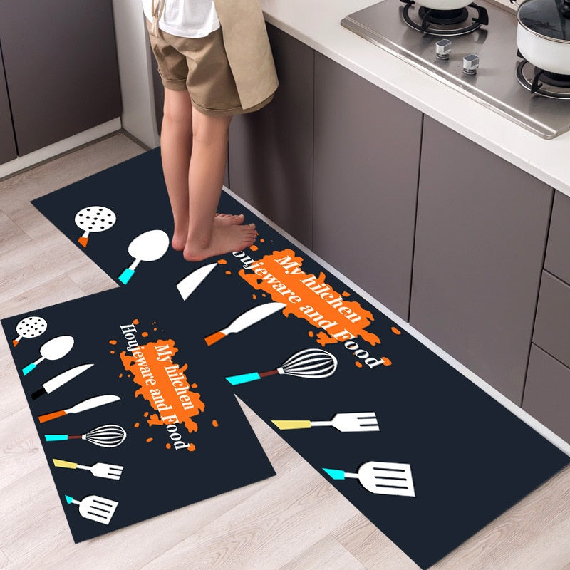 Load image into Gallery viewer, Fashion simple Scandinavian style kitchen rug
