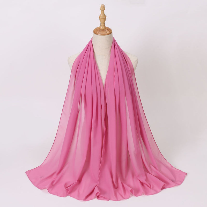 Load image into Gallery viewer, Chiffon scarf and hijab for Muslim women smooth with turban all  colors
