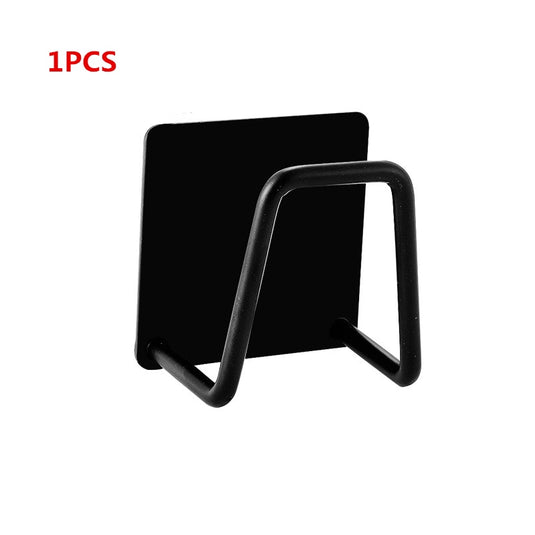 Non-rust aluminum sponge holder stick in the wall Suitable for home decoration