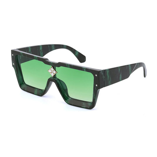 SHAUNA Luxury Crystal Oversized Women Square Sunglasses Trending Shades