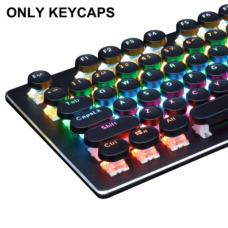 Load image into Gallery viewer, 104 Keys Punk Keycaps Plating Key Cap for Cherry MX Mechanical Keyboard Backlit Design High-Quality PBT Material Keycaps
