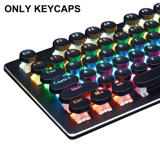 104 Keys Punk Keycaps Plating Key Cap for Cherry MX Mechanical Keyboard Backlit Design High-Quality PBT Material Keycaps