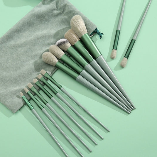 13pcs fluffy soft makeup brush set for cosmetics, blusher and eyeshadows