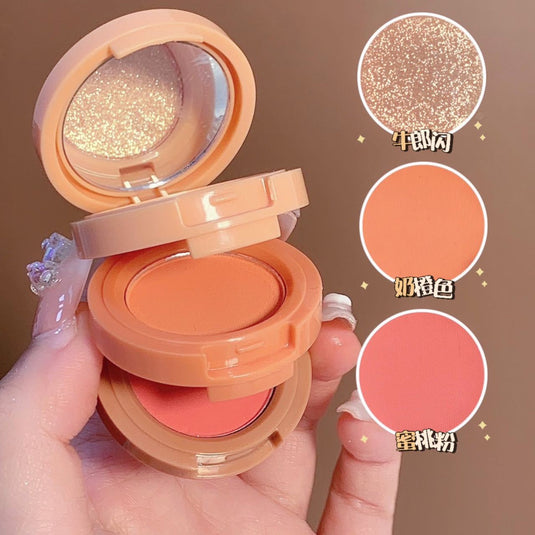 New 3 in 1 matte highlighter , shimmer pearl blush ,multifunctional eye shadow