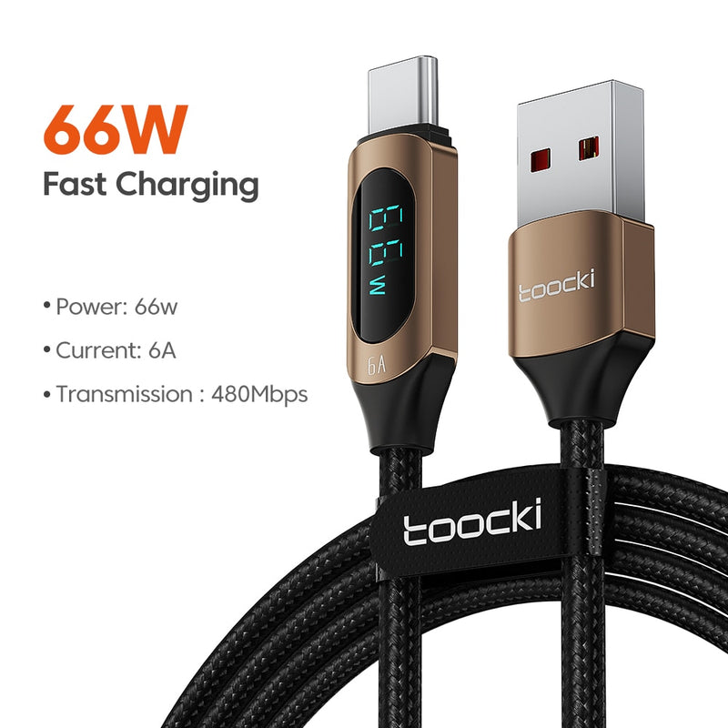 Load image into Gallery viewer, USB charger cable, fast, suitable for all USB-enabled phones, charger has electronic screen 1m_2m long
