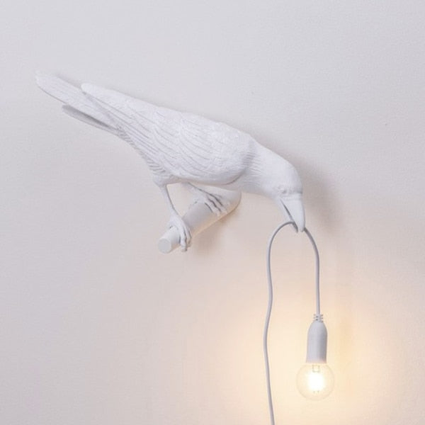 Load image into Gallery viewer, bedroom night lamp shaped like a bird A base for carrying the ball can be placed on the wall Two colors: black and white
