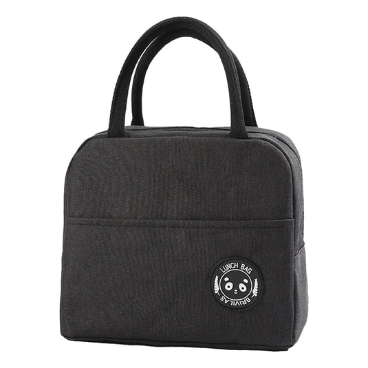 Thermal Travel Canvas Lunch Bag, Travel Bag, Gold Letter Print