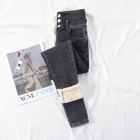 ZOENOVAJeans For Women beautiful ،latest fashion Velvet and warm in winter 8 colors
