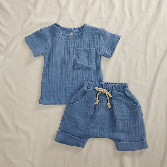 Cotton clothing set for children, of two pieces, for babay girls and boys, Age: 0m_3y