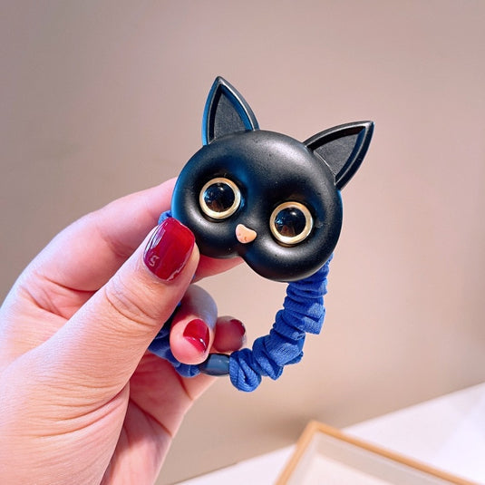 2022 Beautiful and cute hair bands for girls, cat shape, elastic 15_color
