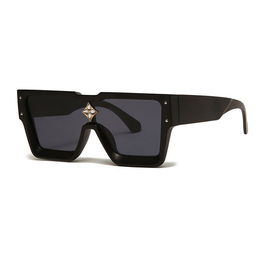 SHAUNA Luxury Crystal Oversized Women Square Sunglasses Trending Shades