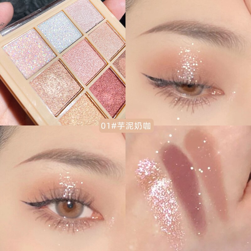Load image into Gallery viewer, Nine colors of eye shadow, beautiful colors, matte and glossy widgets
