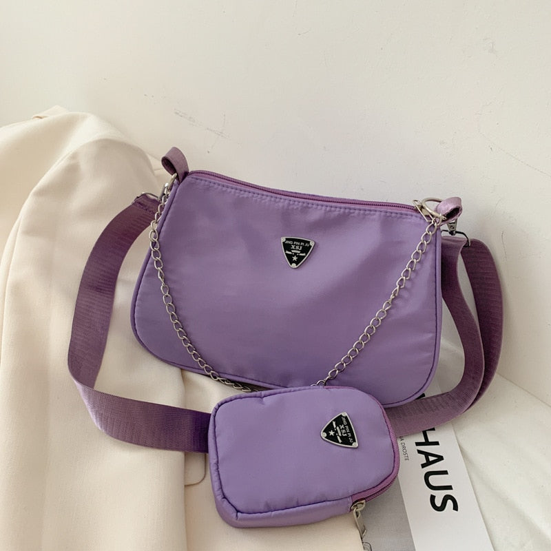 Load image into Gallery viewer, 2022 New Retro Women Crossbody Bags ,Style Crescent Chain Underarm Shoulder Bags, High Quality Square Solid Bags
