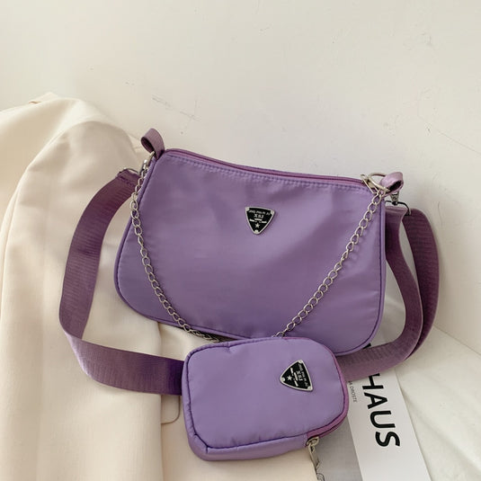 2022 New Retro Women Crossbody Bags ,Style Crescent Chain Underarm Shoulder Bags, High Quality Square Solid Bags