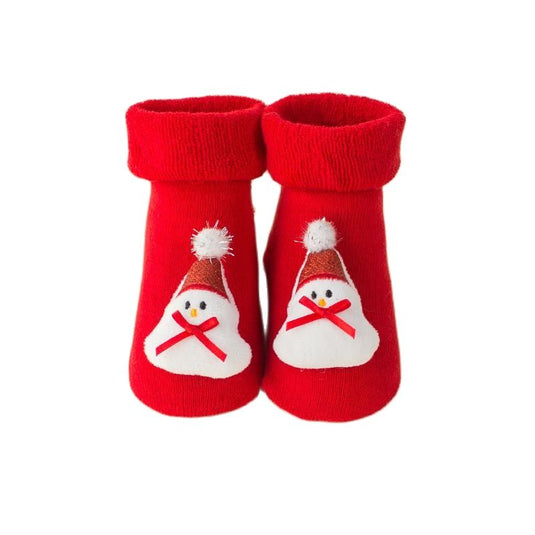Soft socks for newborns Made of cotton, non-slip Suitable for Christmas
