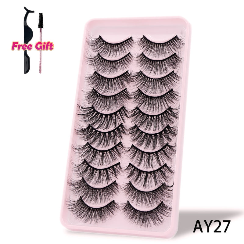 Load image into Gallery viewer, 5/10 Pairs 3D Mink Lashes Dramatic Natural Lashes
