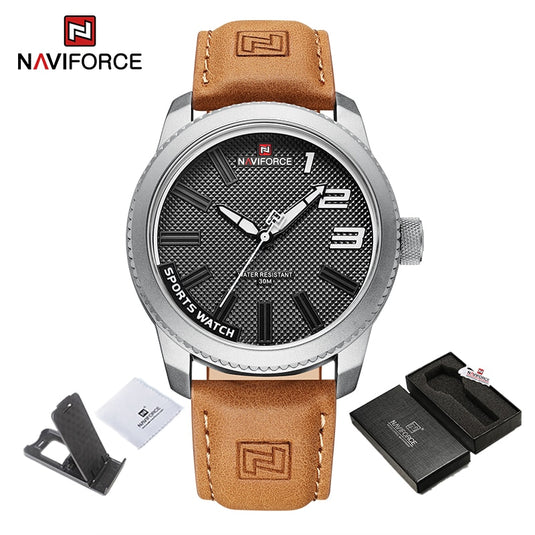 Luxury men's watch 2022NAVIFORCE Water Resistant, Shock Resistant Green Clock